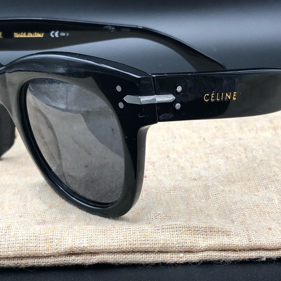 CELINE Sunglasses Oversized Classic Black Dark CL 41083/F/S has scratches - Picture 4 of 11